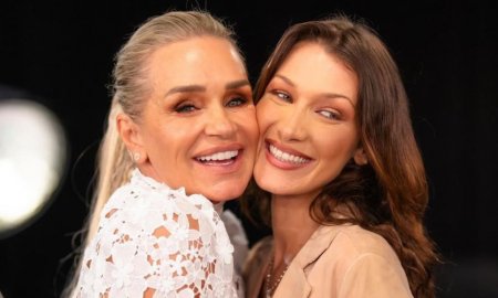 Yolanda Hadid with her daughter Bella Hadid.